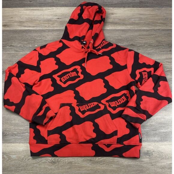Billionaire Boys club ICE CREAM 411-9306 HOUSE HOODIE - Red -Large $150 Retail - Picture 1 of 9